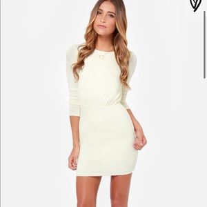 Cutout Cream Dress